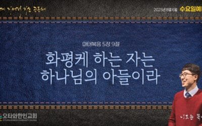 화평하게 하는 자는 하나님의 아들이라